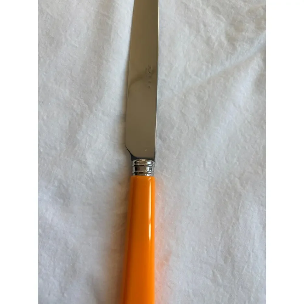NEW Sabre Paris Pop Unis Orange Dinner Knife Stainless Steel